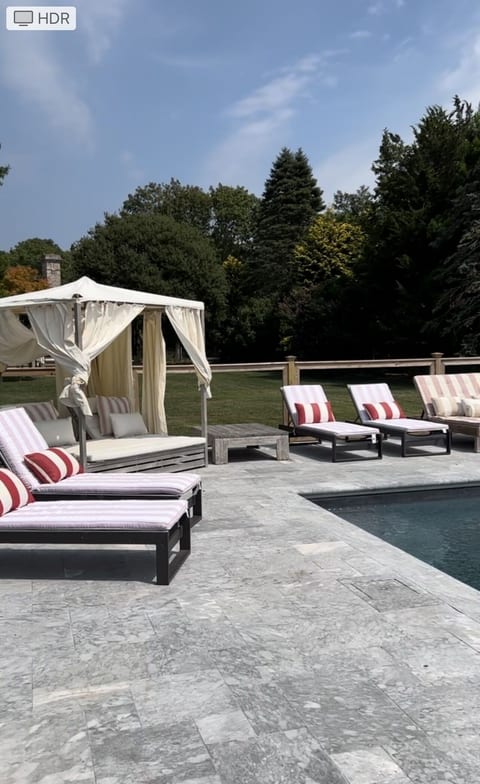 Pool Cabana and Loungers 