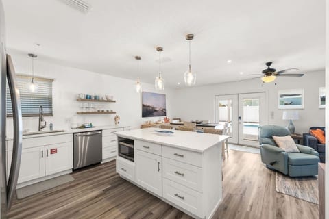 Bright and functional kitchen with plenty of prep space for meals and vacation memories.