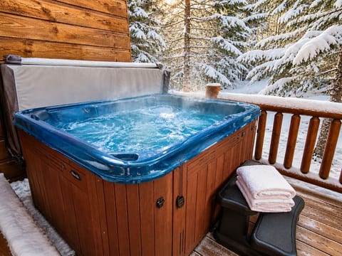 Hot tub on private deck