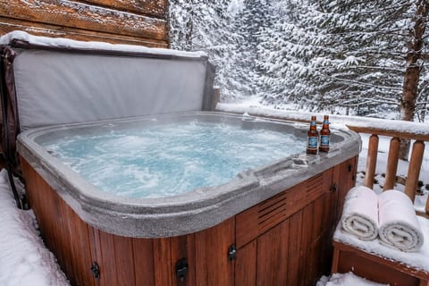 Hot tub on private deck