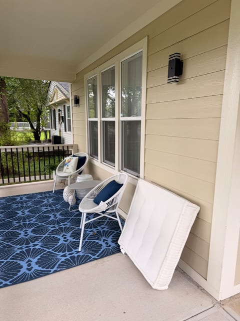Front porch on quiet street