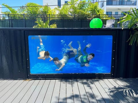 Yes, these are our kids enjoying the ONLY shipping container pool in Florida.  Large viewing window all the kids love!