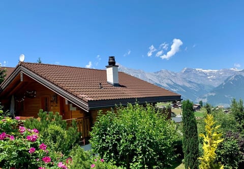 Summertime at The Chalet - glacier des Diablerets in the distance