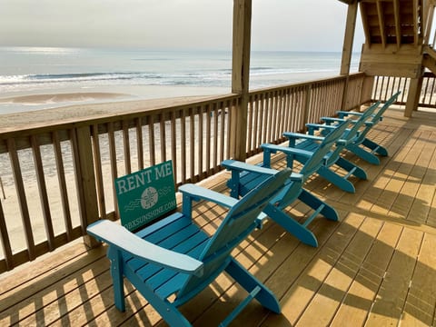 The Sea Urchin Inn located in Nags Head. As close as you can get! Panoramic ocean views! View from lower deck