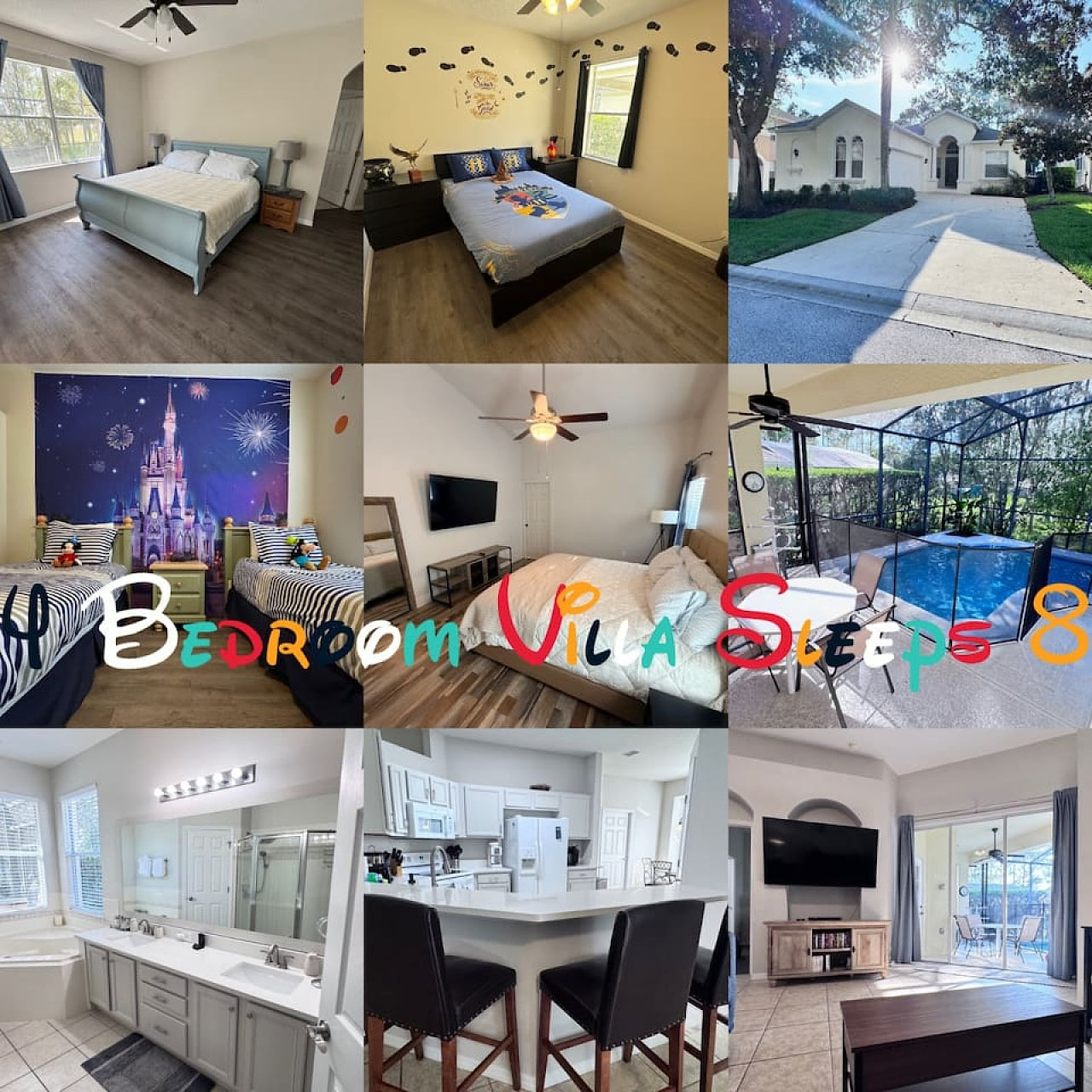 4 Bed nr. Parks with private spa/pool & pool table