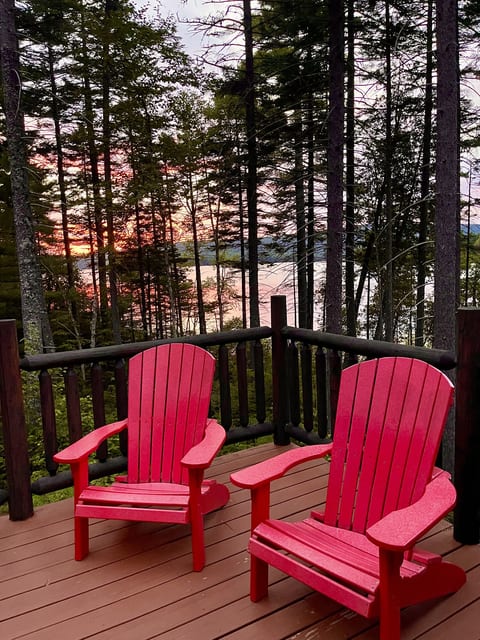 Seating on balcony.