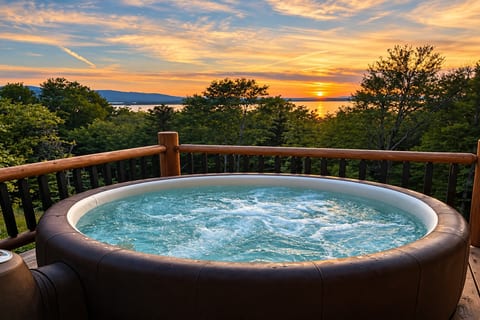 Hot Tub Overlooking Moosehead Lake
