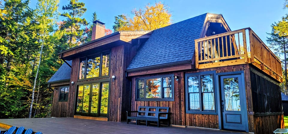 Rustic cabin charm meets lakeside serenity