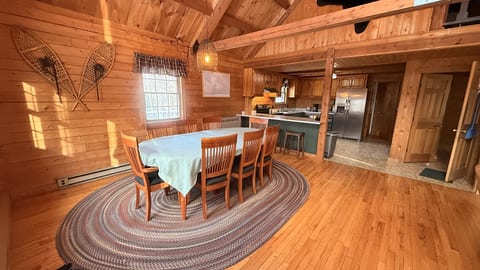 Dining room for 8 people to enjoy meals together.