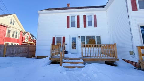 Charming downtown townhouse with a welcoming front entry.