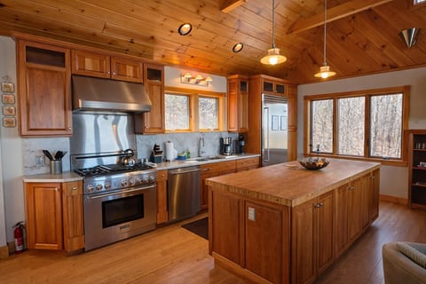 Well stocked kitchen for cooking family meals