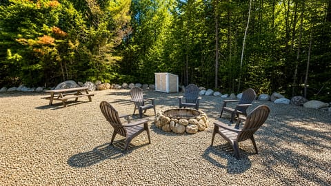 Fireplace for sitting back and enjoying time with friends and family.
