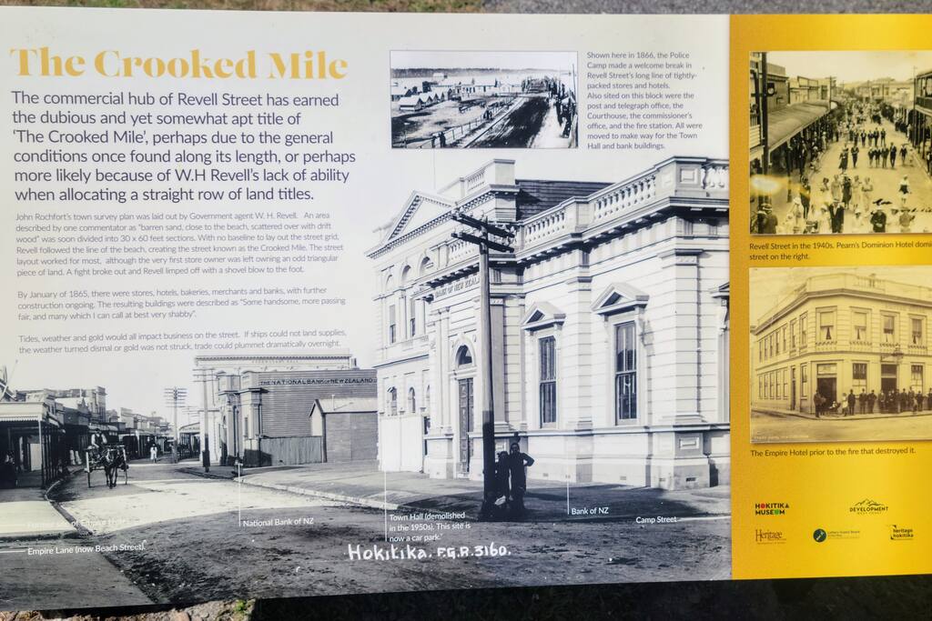 The interpretation panel right outside Crooked Mile Cottage with some interesting information on the Crooked Mile. 