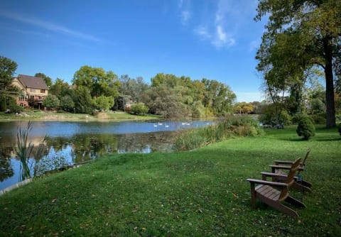 Looking upriver from the lower yard