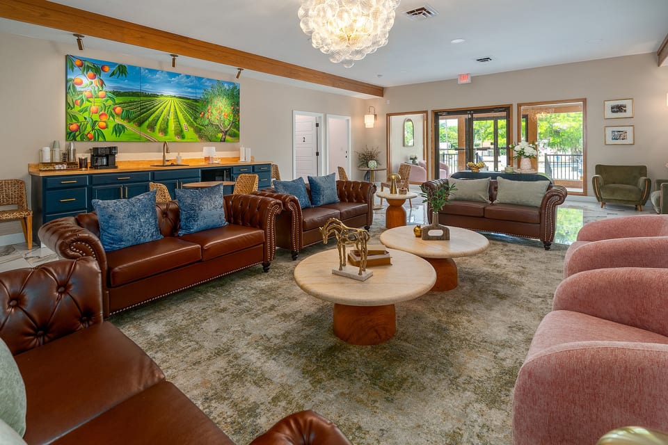 Conversational seating for you to mix and mingle with other suite guests.