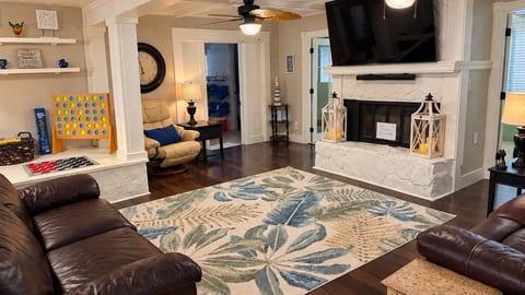 Spacious great room with plenty of comfortable seating for the whole group to relax together.