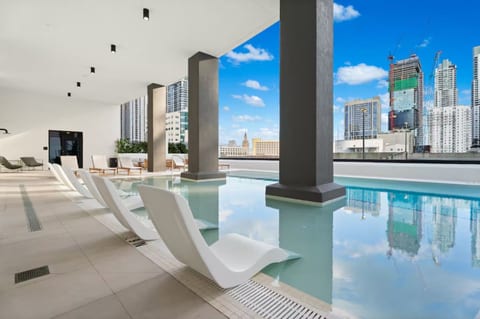 Pool with skyline views—luxury living at District 225!