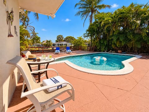 Private Backyard • Pool and Deck • Canal Views