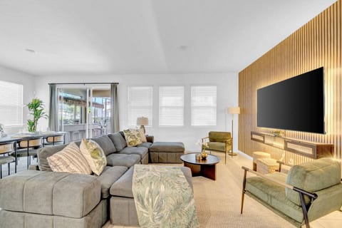 Experience effortless flow with our open floor plan—where the stylish living room meets a welcoming dining area, perfect for relaxing, dining, and making memories together.