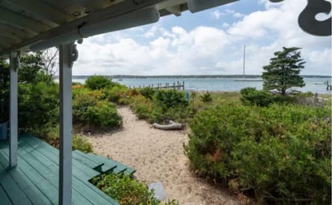 View of Vineyard Haven Sound from deck