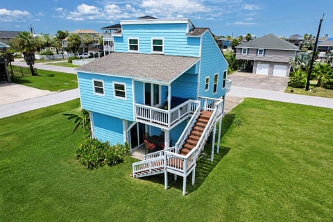 Aerial view of the home
