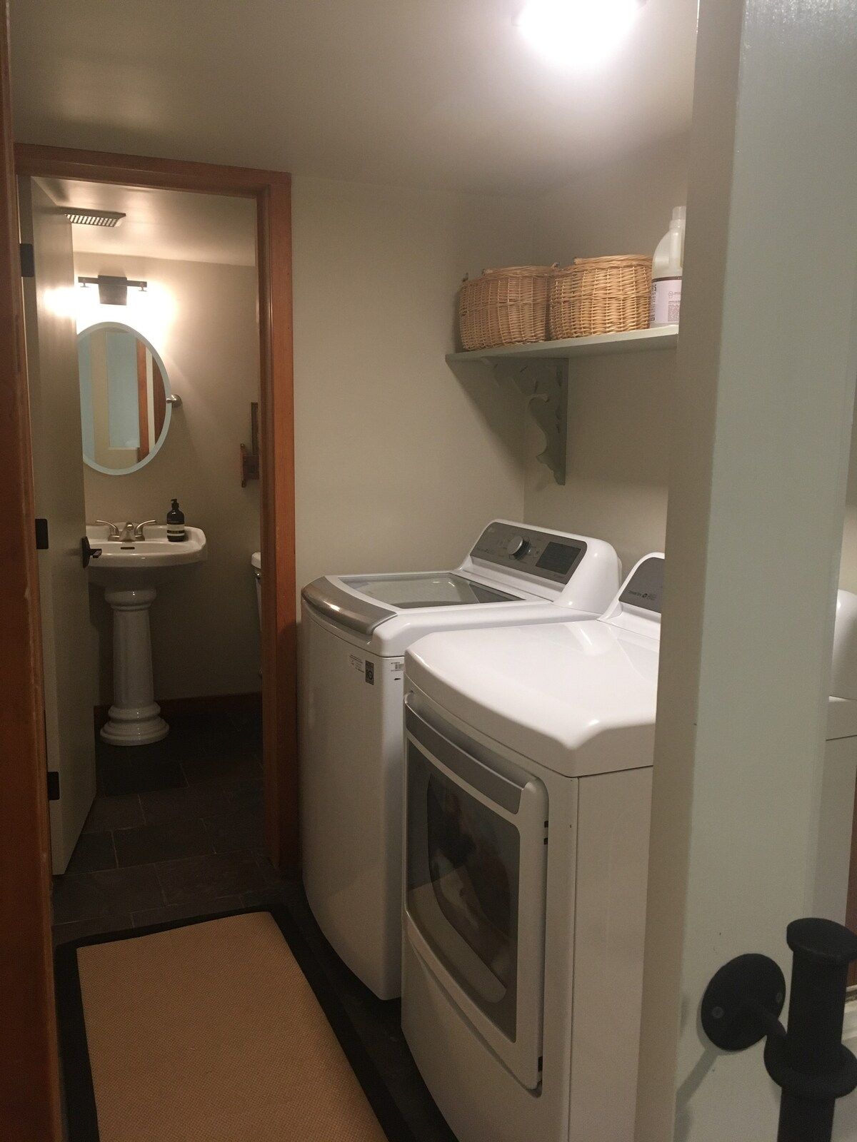Convenient Laundry Room with Half Bath