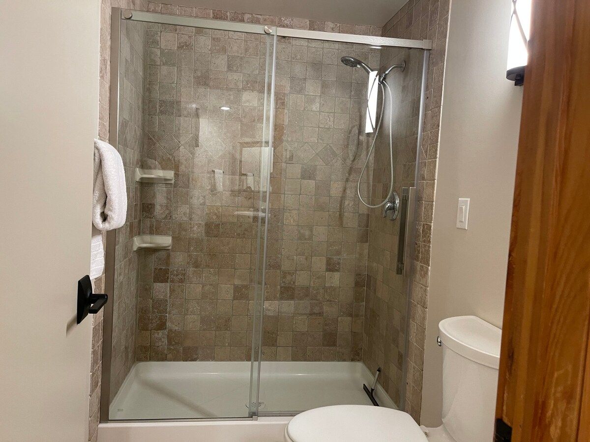 Tumbled Marble Shower