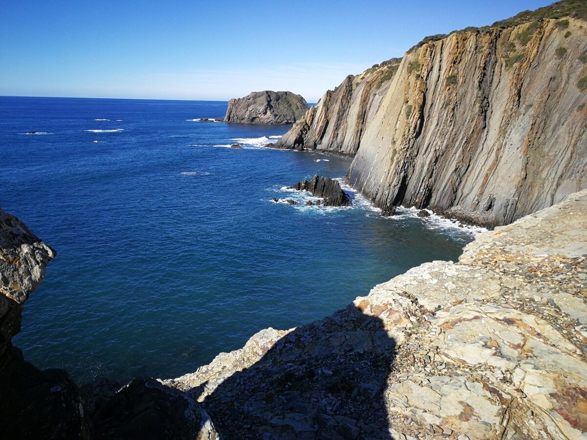 A cliff view from one of the coastal hiking paths just 5 minutes from us.