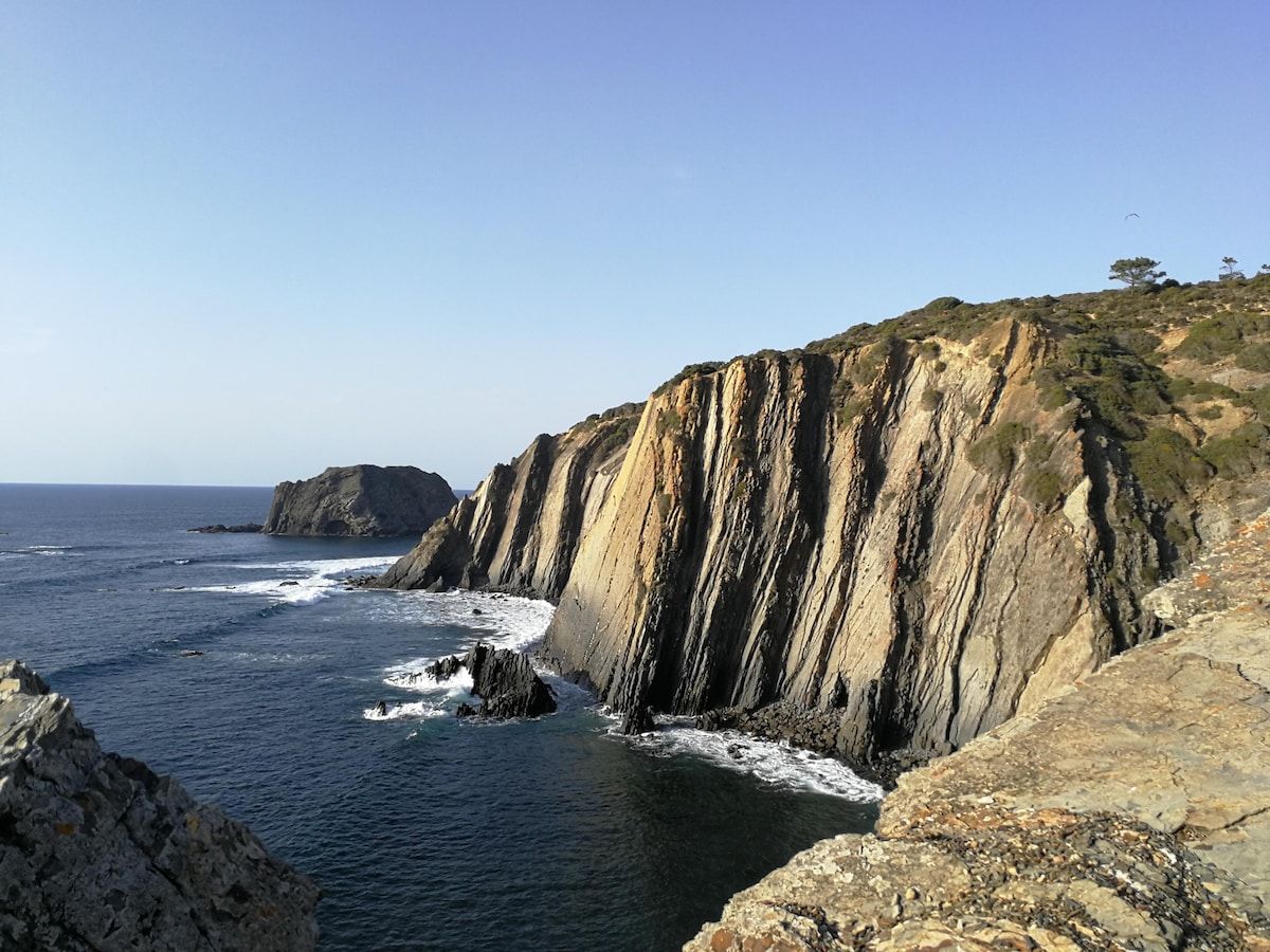 A viewpoint from a nearby hike, accessible from the house