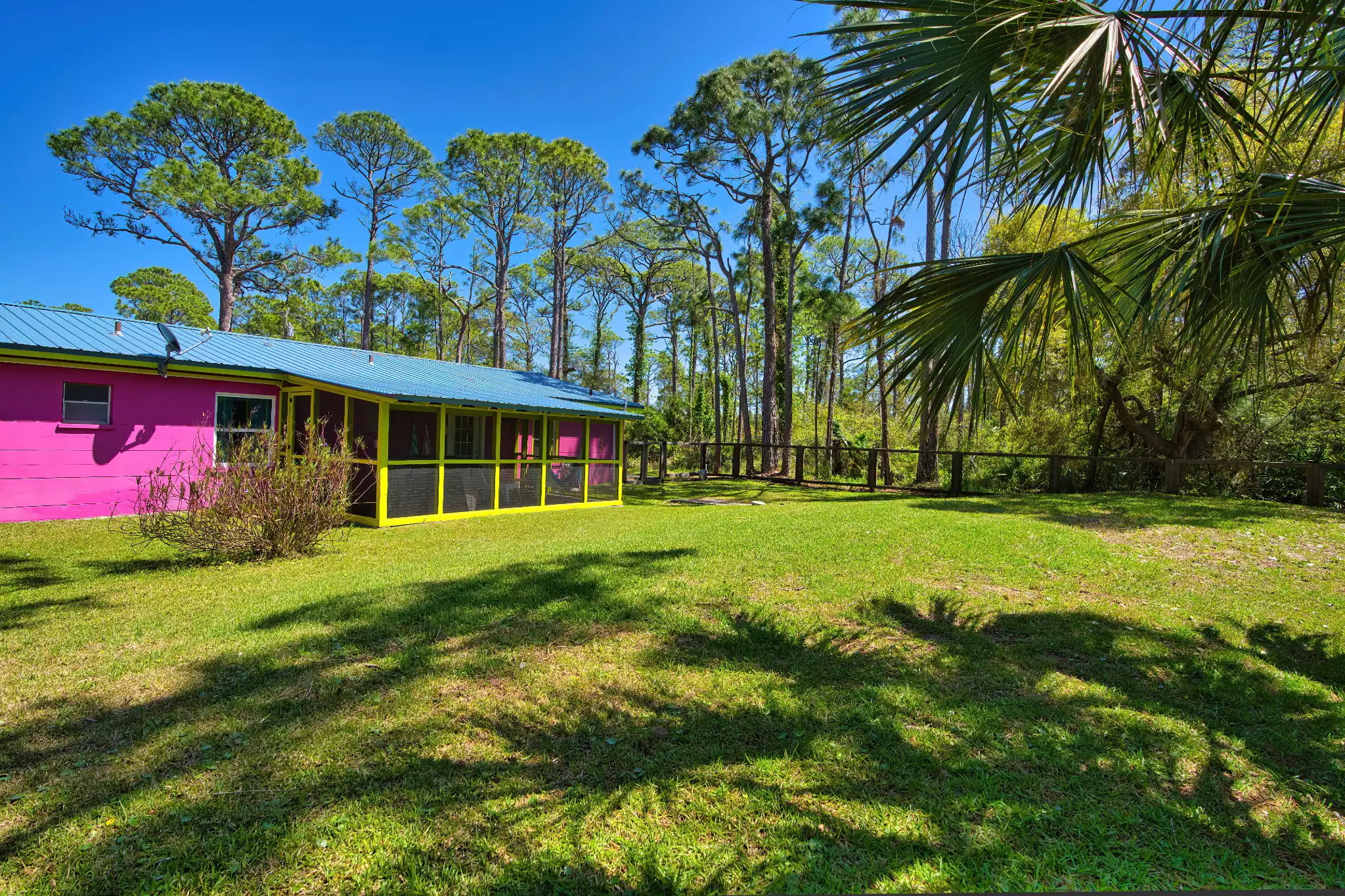 Back Yard - Fully Fenced in with plenty of room for kids and dogs to play. - The Salty Mermaid - Pool, Hot Tub, & Dog Friendly - St George Island