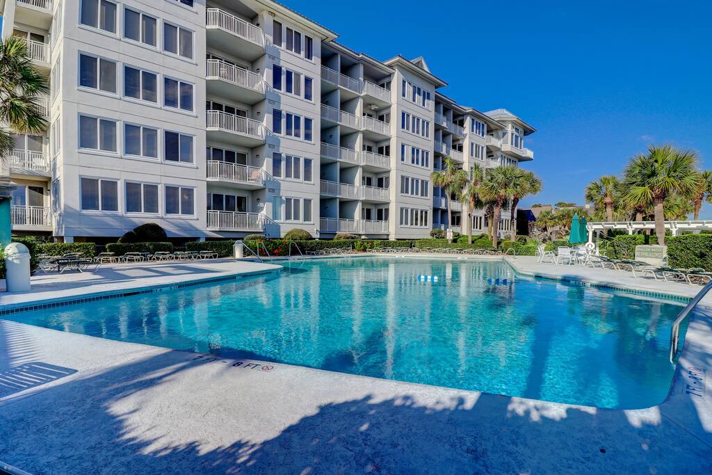 SeaCrest Pool - Coligny Upscale Condo Steps to the Beach - 3 North Forest Beach Drive