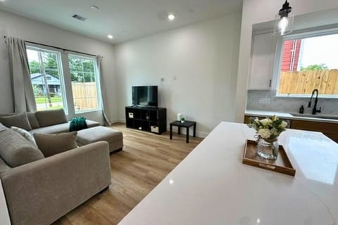 living room and kitchen