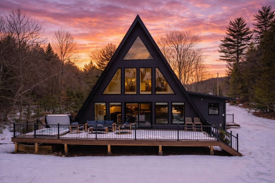 A-Frame Design avec Bain à Remous, à 9 miles de Jim Thorpe - Lehighton