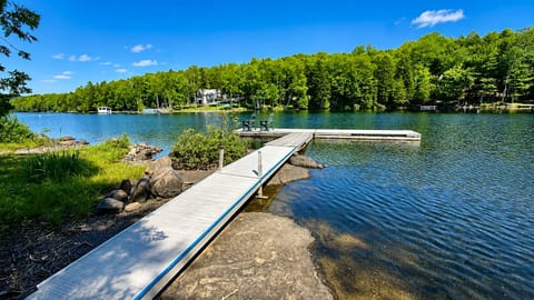 Your lakeside escape includes a private 15-foot dock for boats up to 16 feet.