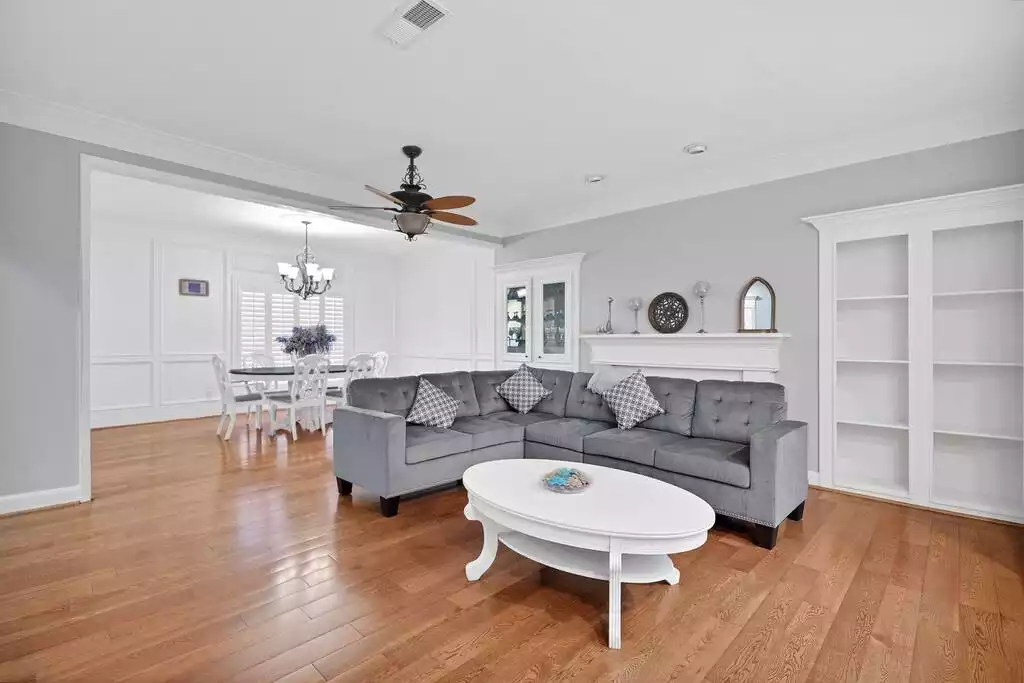 Living room with wet bar