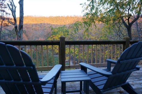 Savor the gorgeous mountain views from the Adirondack chairs on the spacious decks!