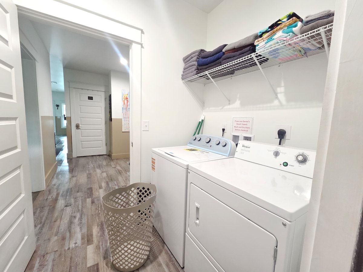 Large Capacity Washer and Dryer for your use.