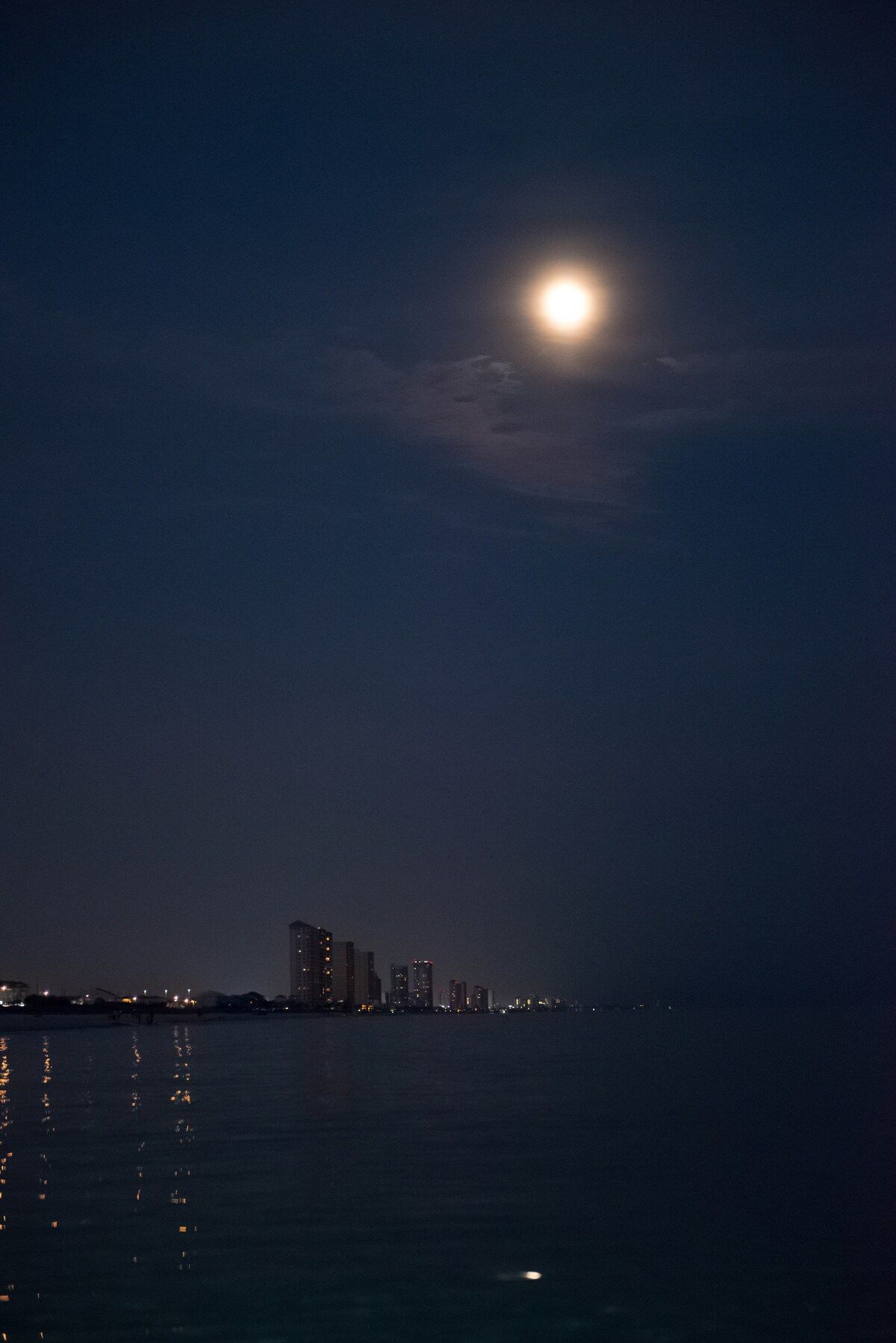 Night view of the Gulf Of Mexico & Panama City Beach