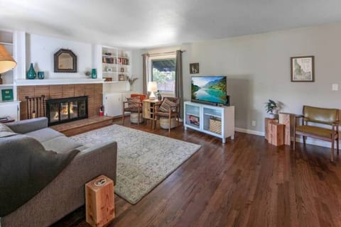Cozy living room with fireplace
