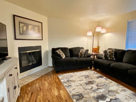 Cozy Living room, electric fireplace