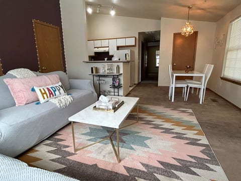 Living, dining and kitchen