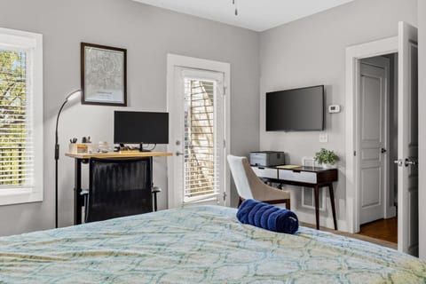 Dedicated Workspace in Master Bedroom- Desk w/chair, Monitor, Printer