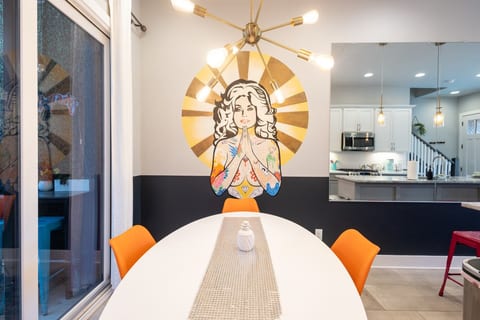 "Pour yourself a cup of ambition" in the dining room