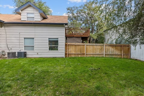 fenced yard
