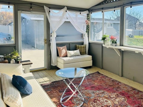 sunny bright sunroom