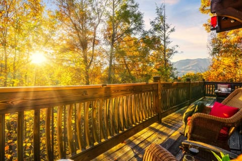 Fresh mountain air and breathtaking views await you at Legends Hideaway Chalet
