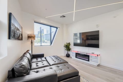 TV and Fireplace