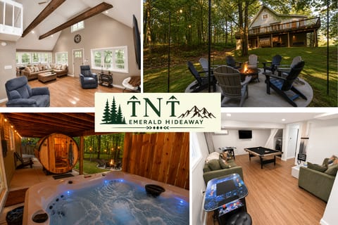 Pocono Retreat | Hot Tub + Game Room + Fire Pit