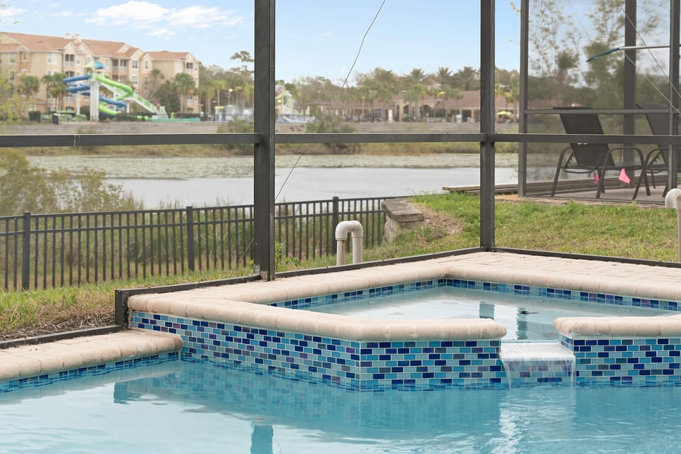 Beautiful lake view from the pool