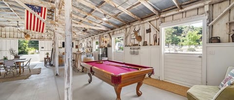 Pool table and bar area.